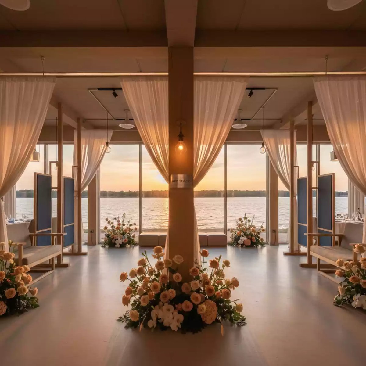 Аренда Декорации праздничные различные в ресторане «Паруса» — ART SPACE