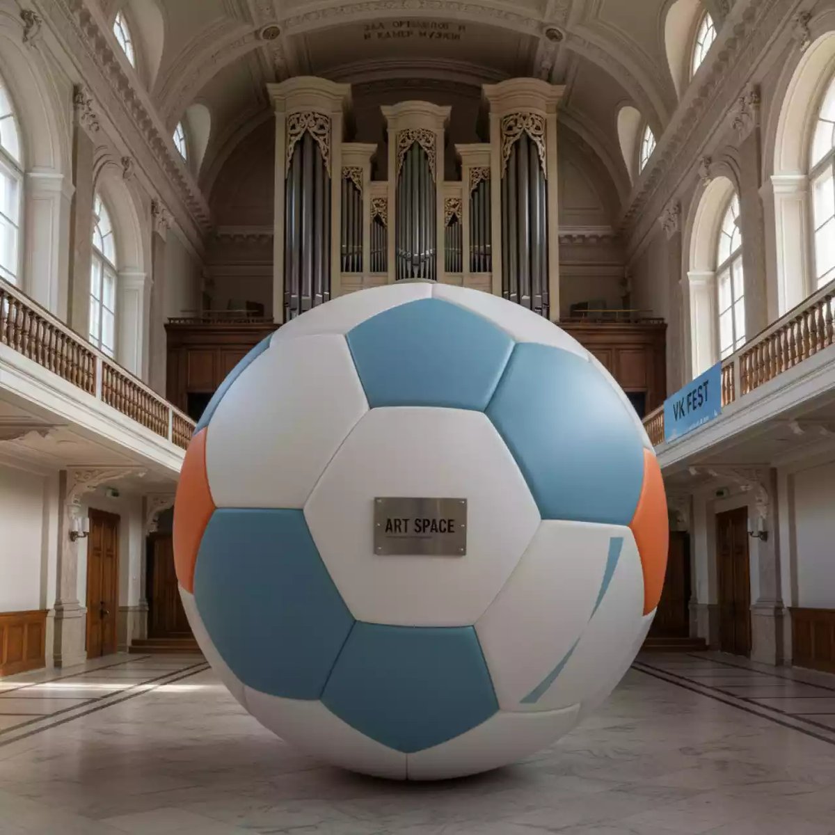 Аренда Декорация футбольный мяч в Зале органной и камерной музыки — ART SPACE