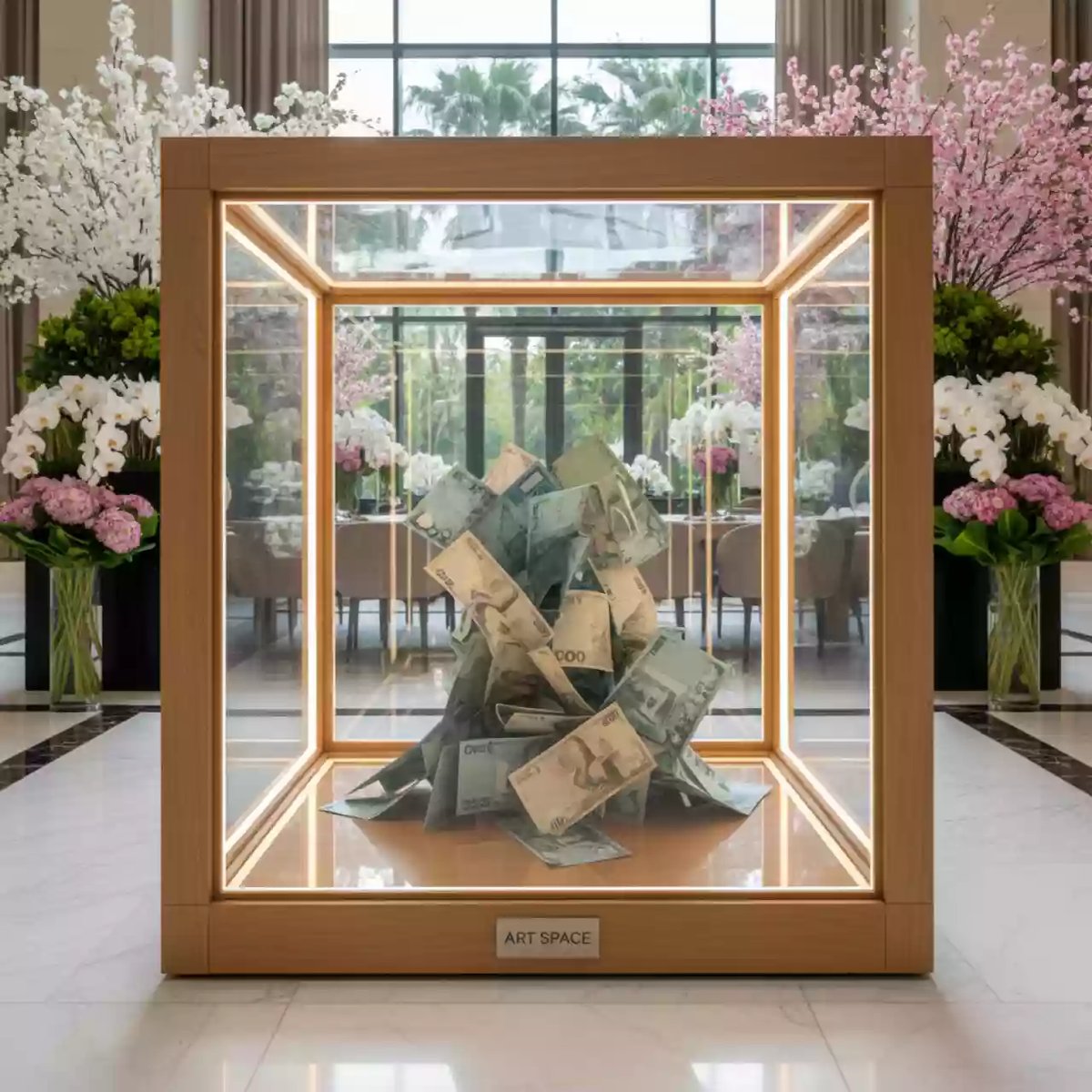 Аренда Декорация куб "Деньги" в Radisson Collection Paradise — ART SPACE