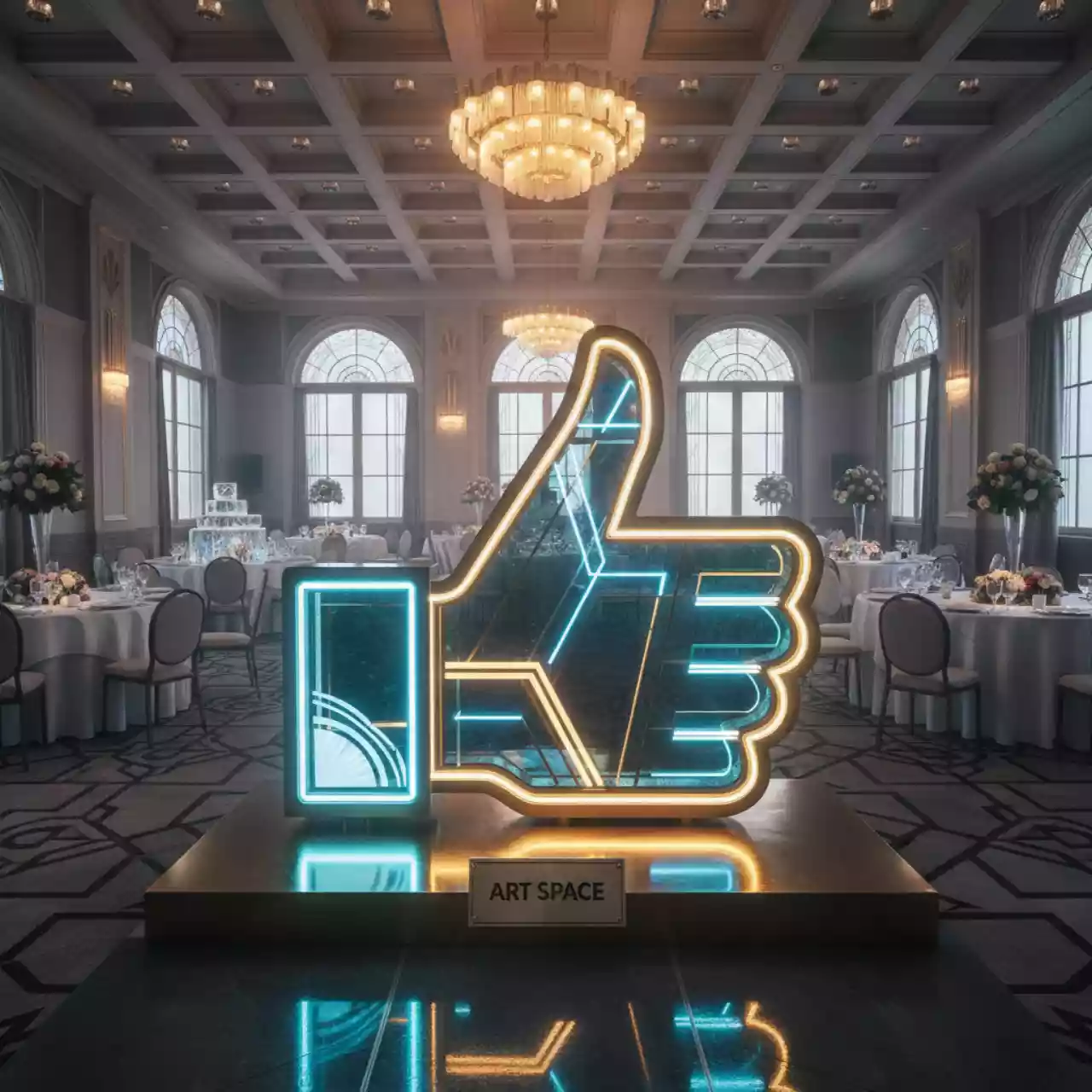 Аренда Декорация "Лайк" в банкетном зале «Дельфин» — ART SPACE