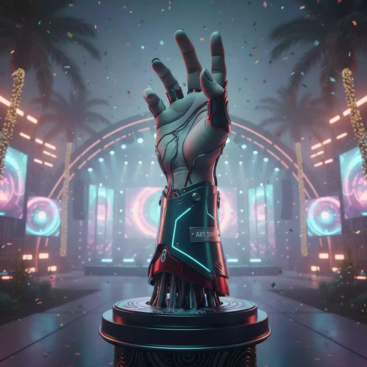 Аренда Декорация оторванная кисть на Хэллоуин в парке «Ривьера» — ART SPACE