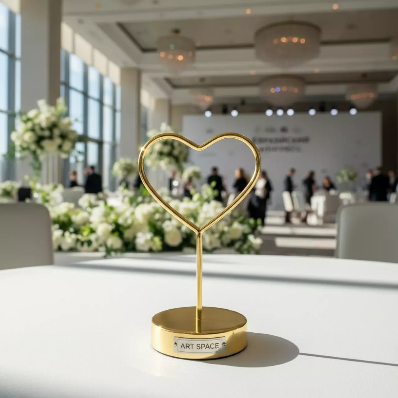 Аренда Держатель для номерков сердце 150 мм золотой в Pullman Sochi Centre — ART SPACE