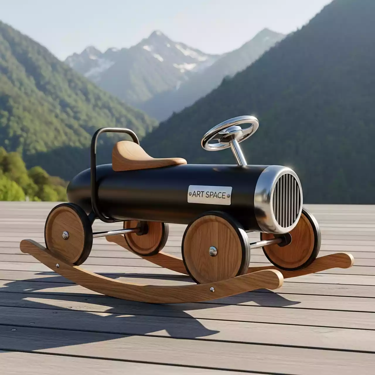 Аренда Детская качалка машинка на курорте «Газпром» (Альпика) — ART SPACE