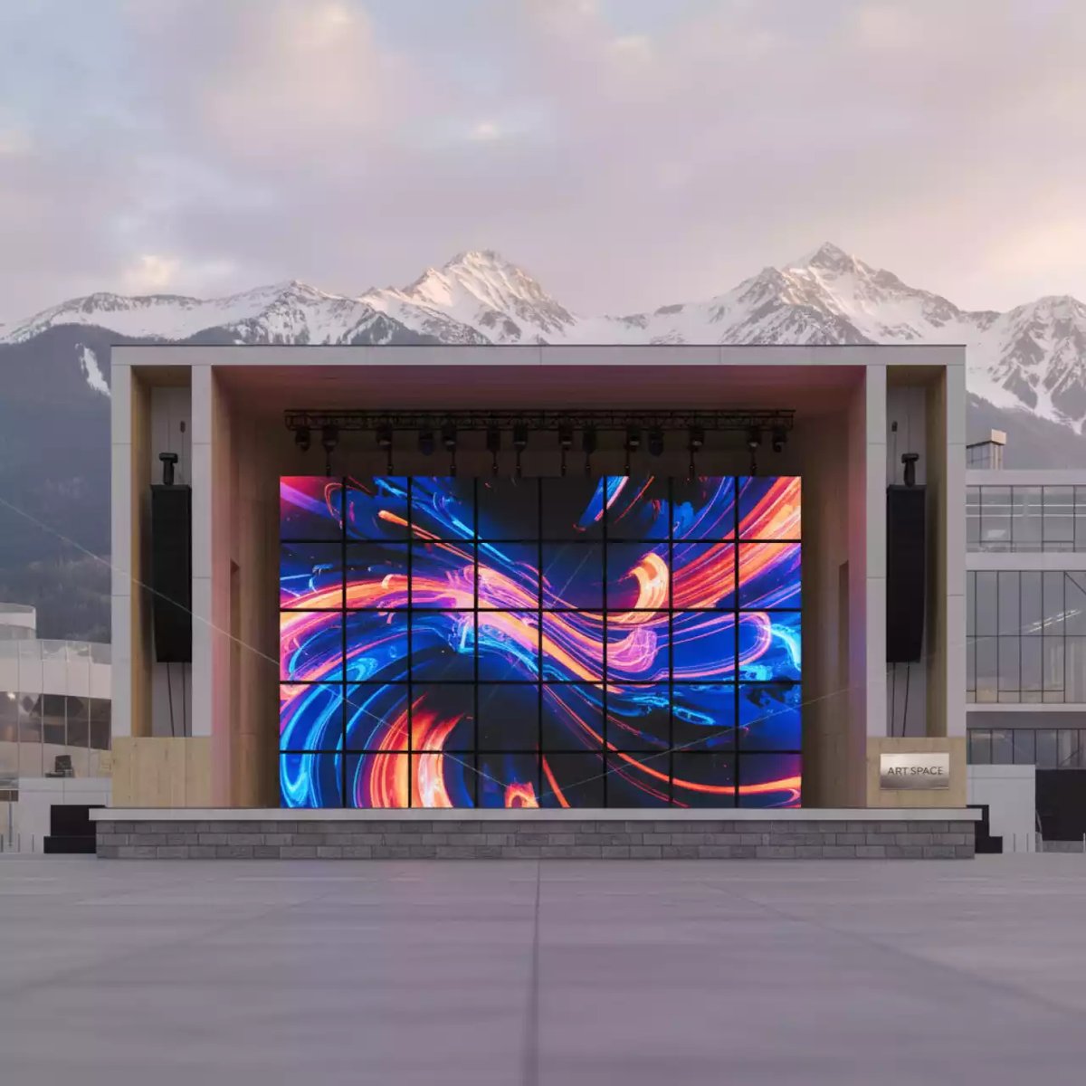 Аренда Дисплей для видеостен FLAME VW1V55B18L 55 в ледовом дворце «Роза Хутор» — ART SPACE