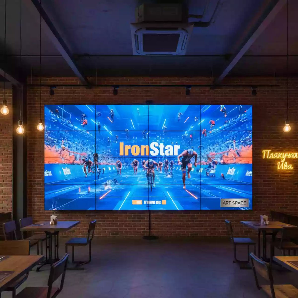 Аренда Дисплей для видеостен Vestel WU55B 2H 55 в ресторане «Плакучая Ива» — ART SPACE