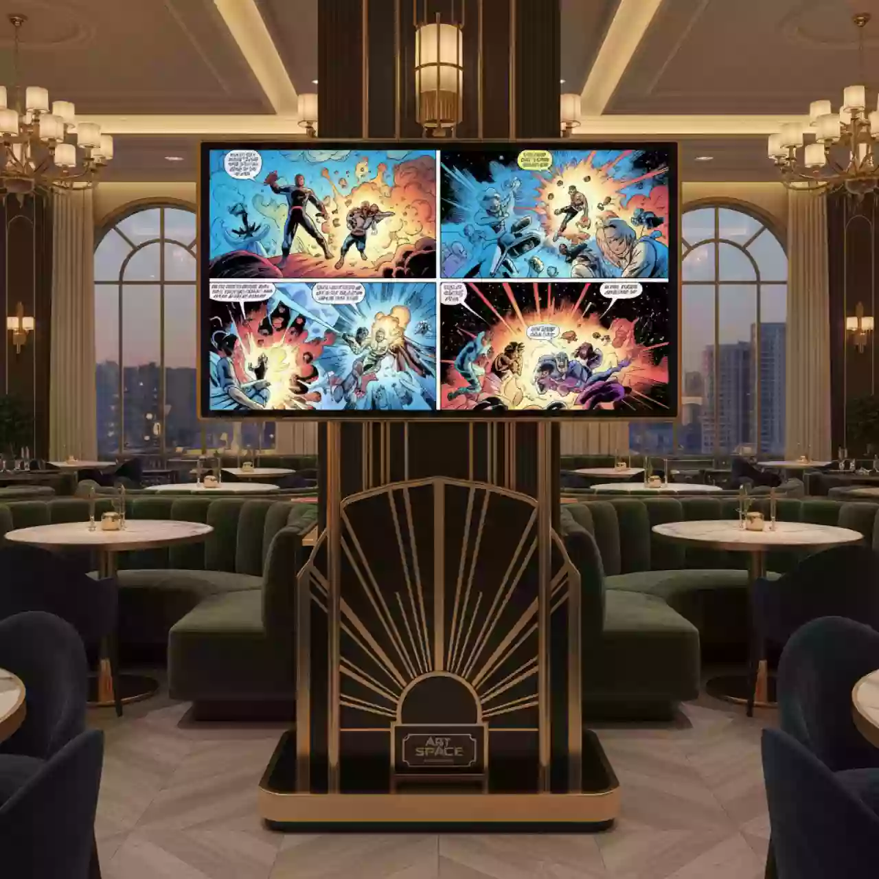 Аренда Дисплей LG 43UN640S Ultra HD в ресторане «Магеллан» — ART SPACE