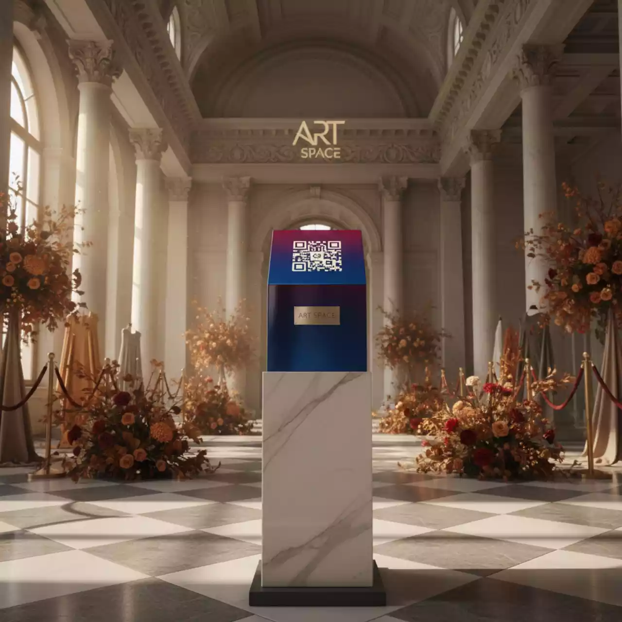 Аренда Дисплей QR кодов Mertech Brand под брендирование с АКБ в санатории «Заполярье» — ART SPACE