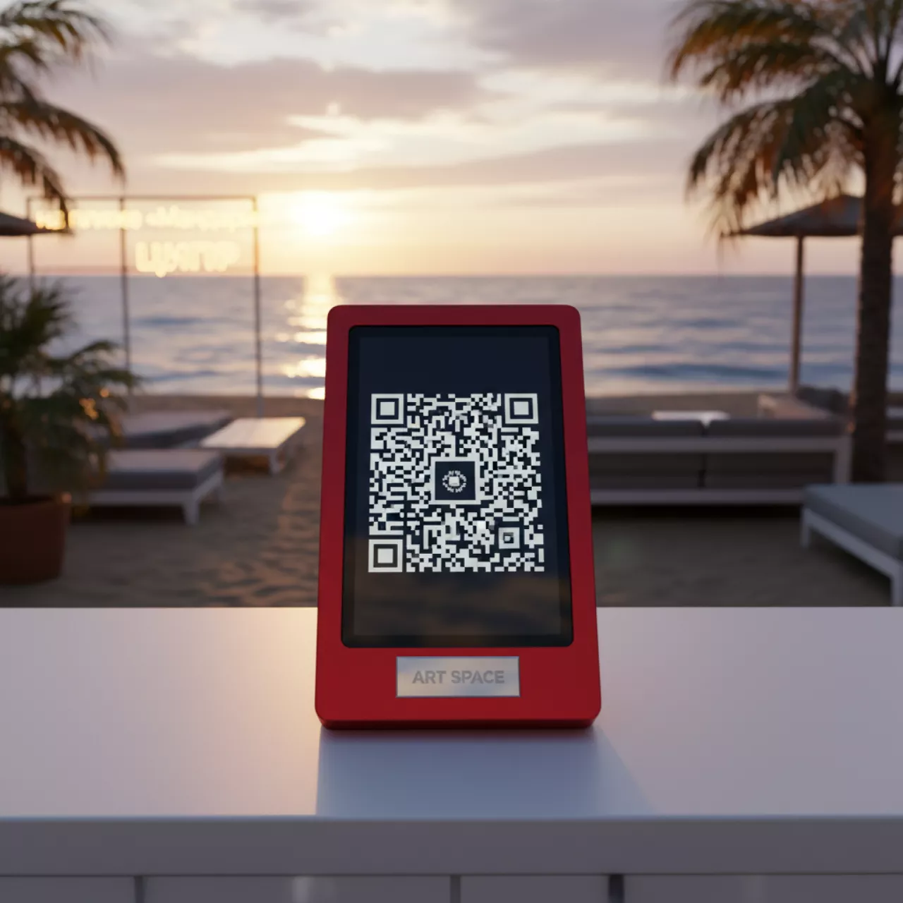 Аренда Дисплей QR кодов Mertech Red на пляже «Мандарин» — ART SPACE