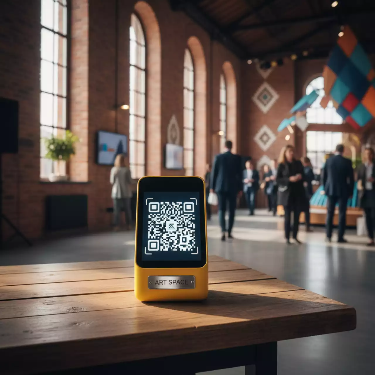 Аренда Дисплей QR кодов Mertech Yellow в этно-парке «Моя Россия» — ART SPACE