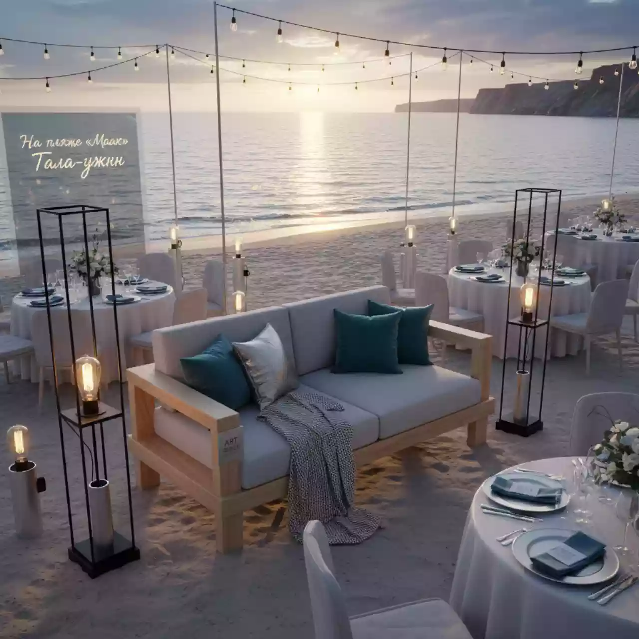 Аренда Диван 2 местный из бука Beil на пляже «Маяк» — ART SPACE