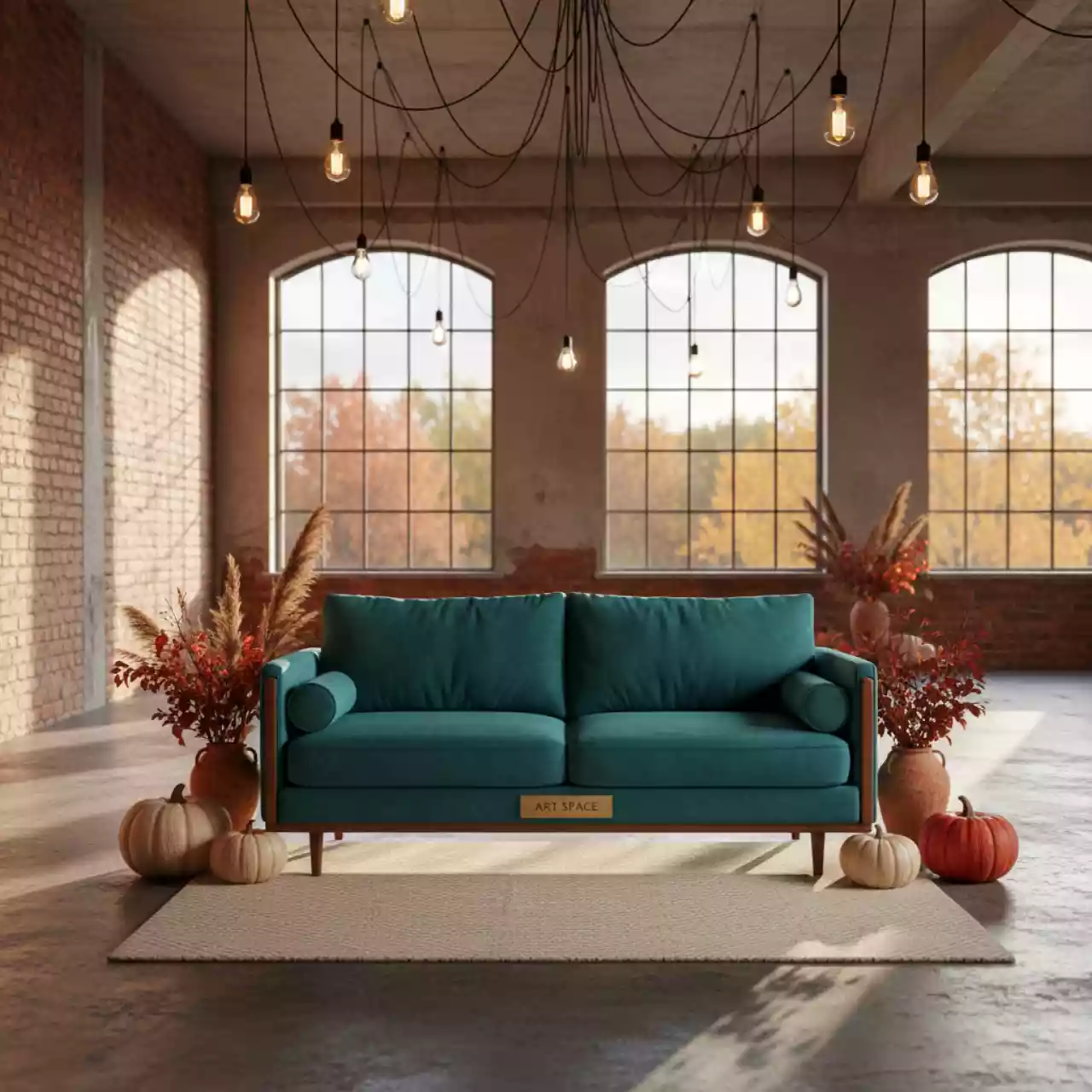 Аренда Диван Adelaida aquamarine в Delta Sirius — ART SPACE