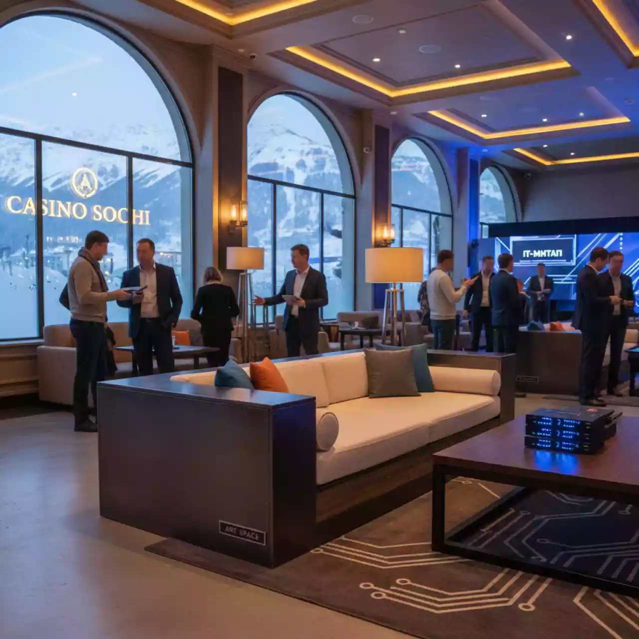 Аренда Диван Аливарес в казино «Сочи» для IT-митапа — ART SPACE