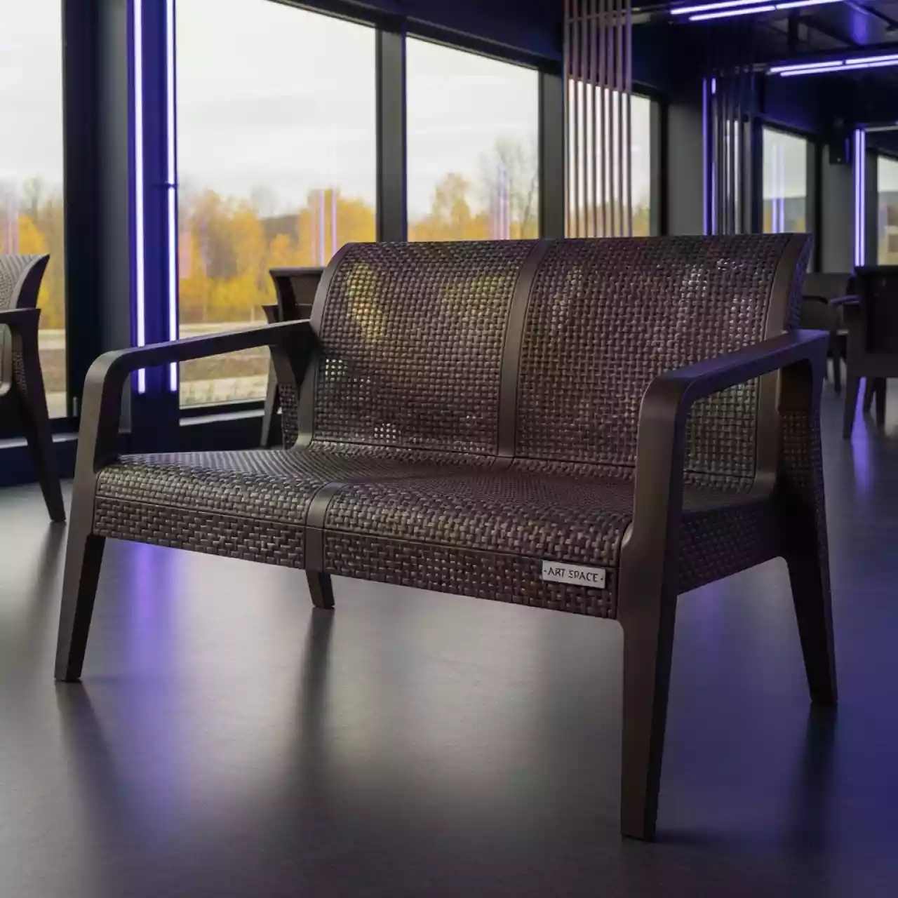 Аренда Диван Анапа двухместный венге в ресторане «Магеллан» — ART SPACE