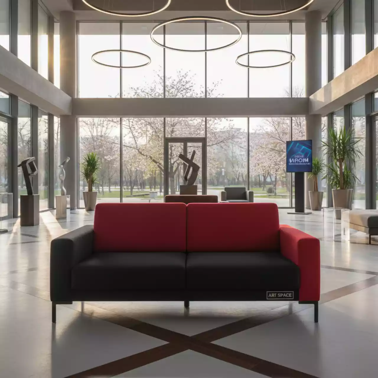 Аренда Диван Andrian black & red в City Park Hotel Sochi — ART SPACE