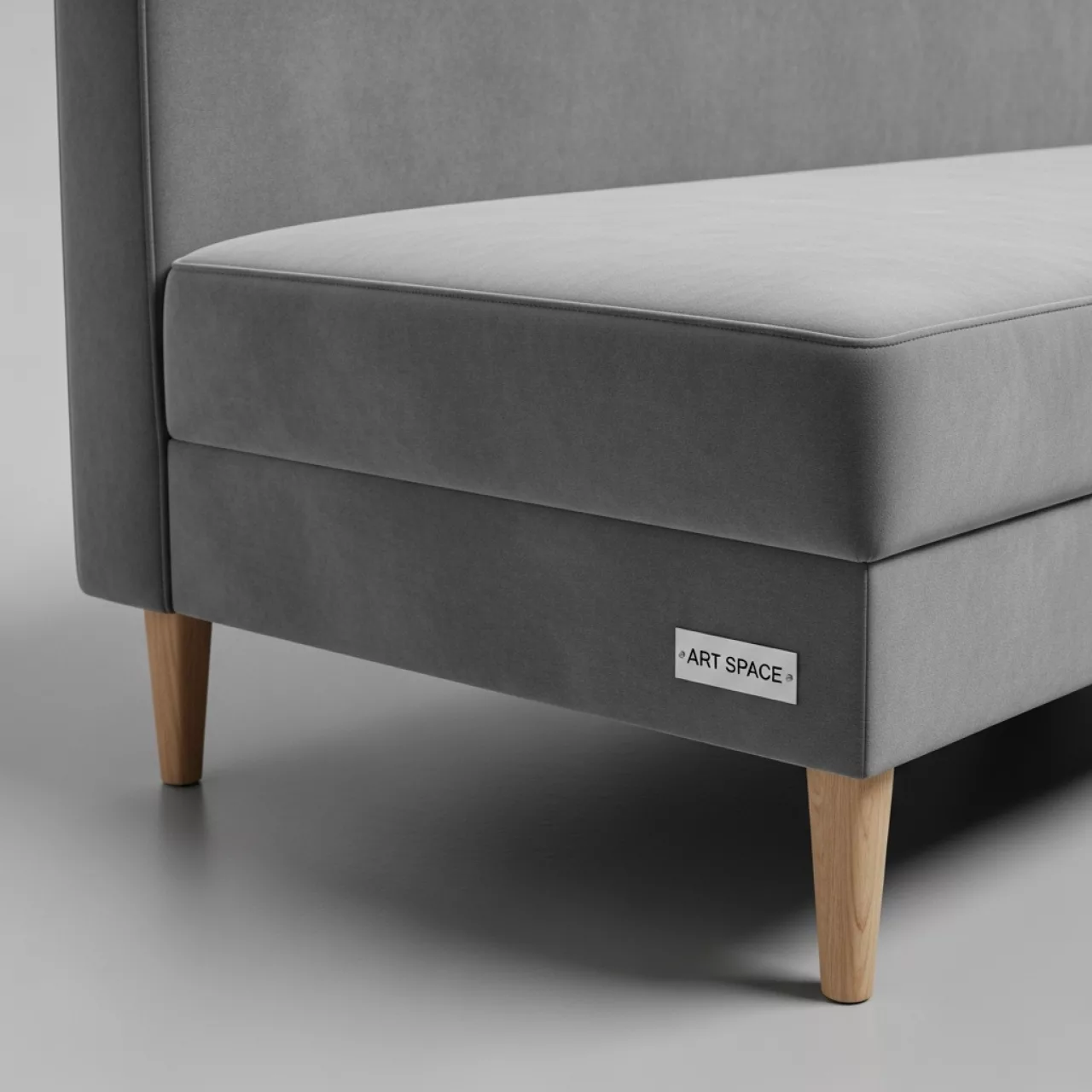 Аренда Диван банкетка серый велюр 150х60х75 см в пляжном клубе Del Mar — ART SPACE