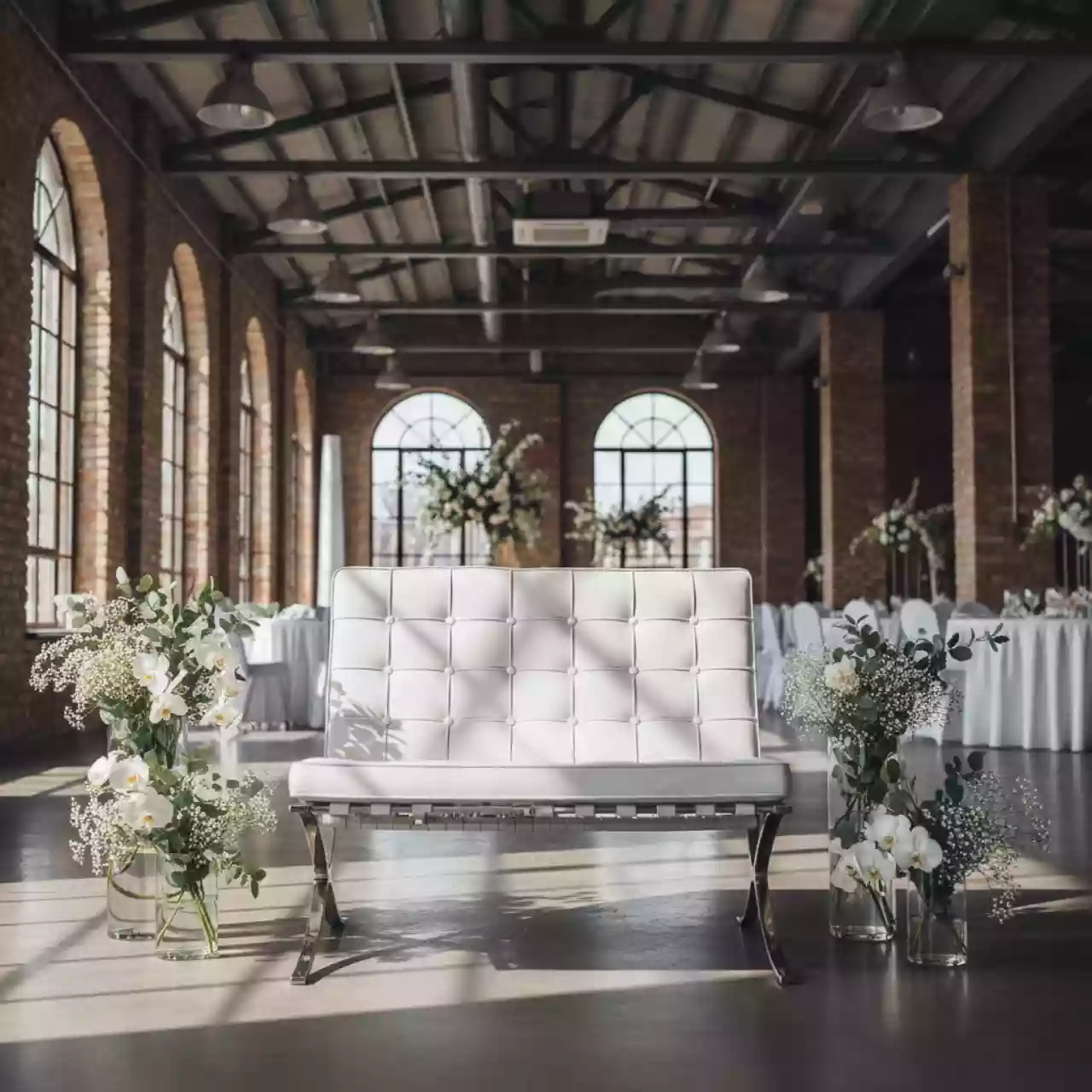 Аренда Диван белый Barcelona Love Seat в Grand Karat Sochi — ART SPACE