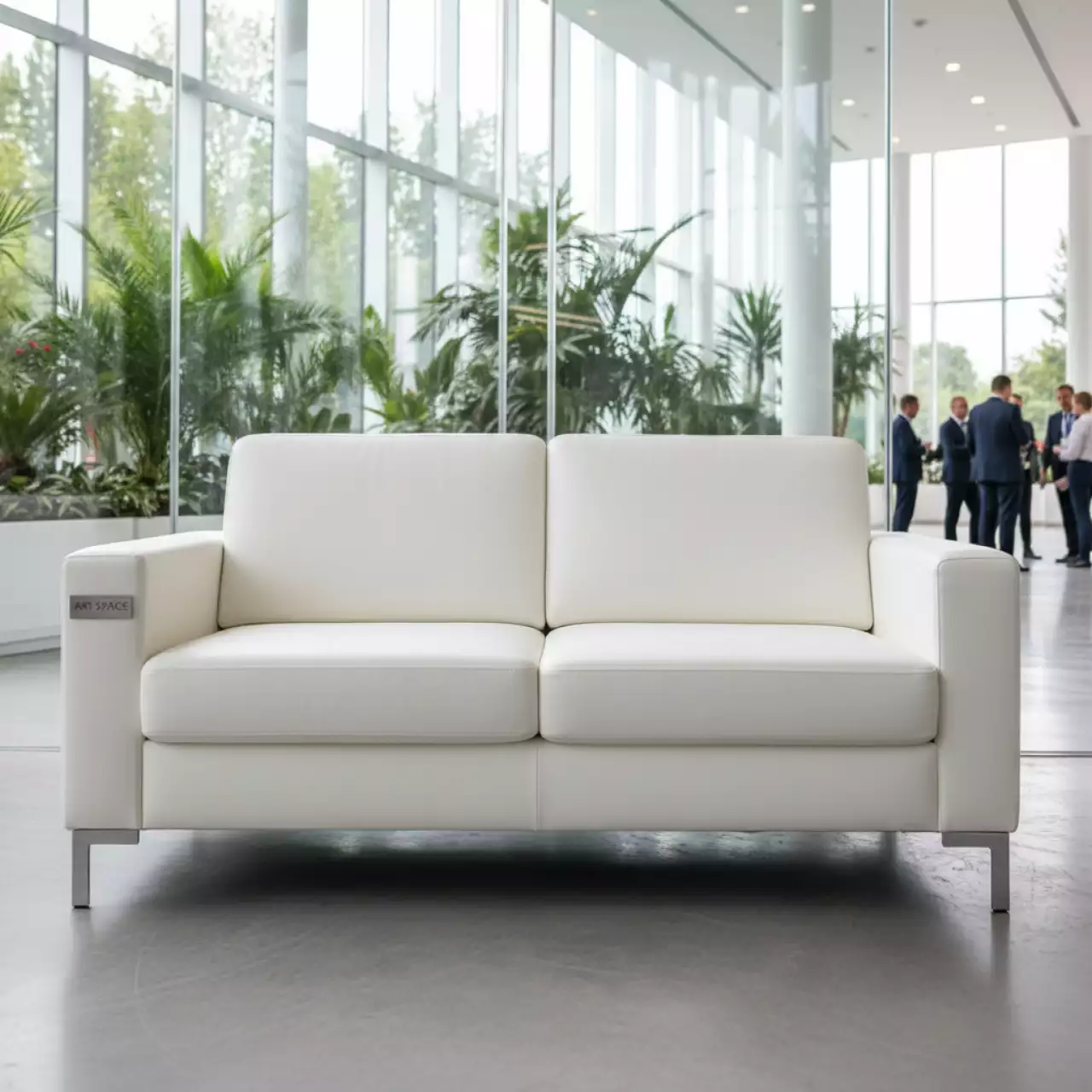 Аренда Диван белый двухместный Универсал кожзам в ОКЦ «Галактика» — ART SPACE