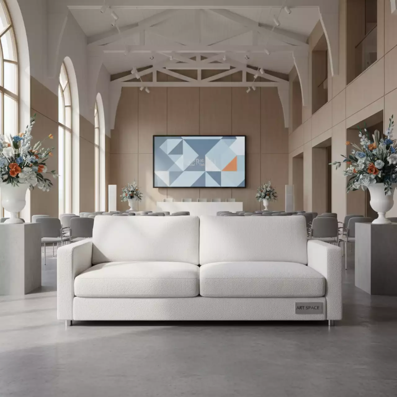 Аренда Диван бескаркасный Urban белый в отеле «Богатырь» — ART SPACE