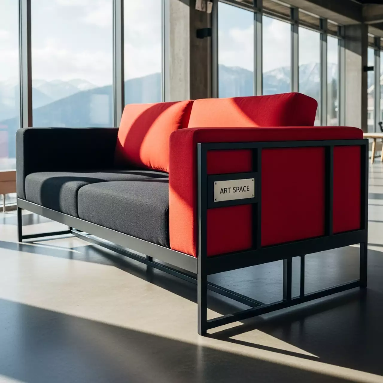 Аренда Диван black & red Andrian в Поляна 1389 Отель и Спа — ART SPACE