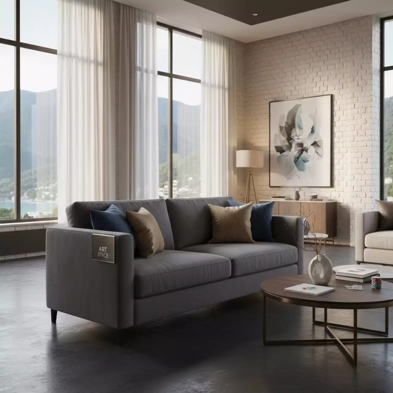 Аренда Диван Chelsea 2 местный с подушками серый в санатории «Русь» — ART SPACE