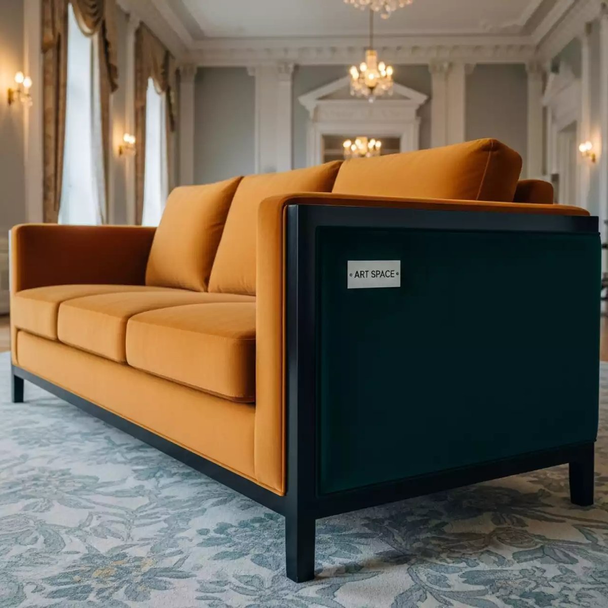 Аренда Диван деревянный трехместный Ravona KD на вилле «Анна» — ART SPACE