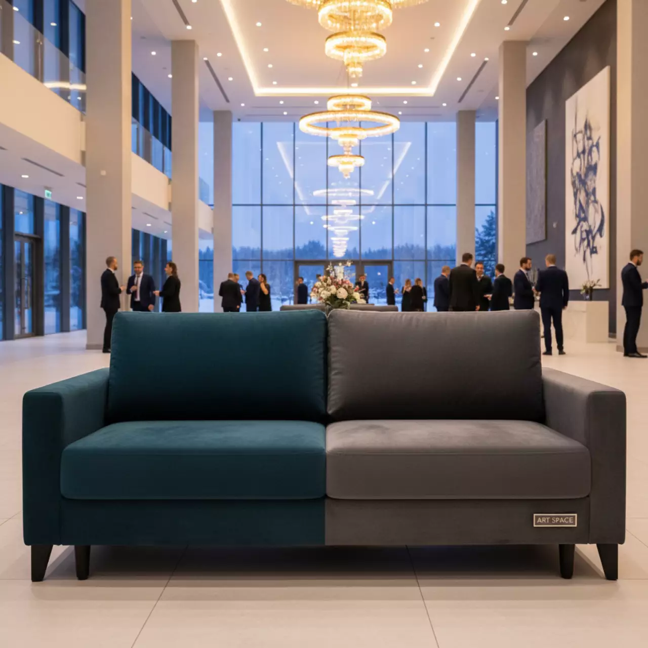 Аренда Диван Дублин велюр Teddy ножки пластиковые в санатории «Заполярье» — ART SPACE