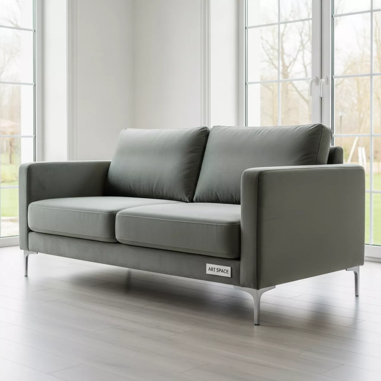 Аренда Диван двухместный Andrian silver green на вилле «Анна» — ART SPACE