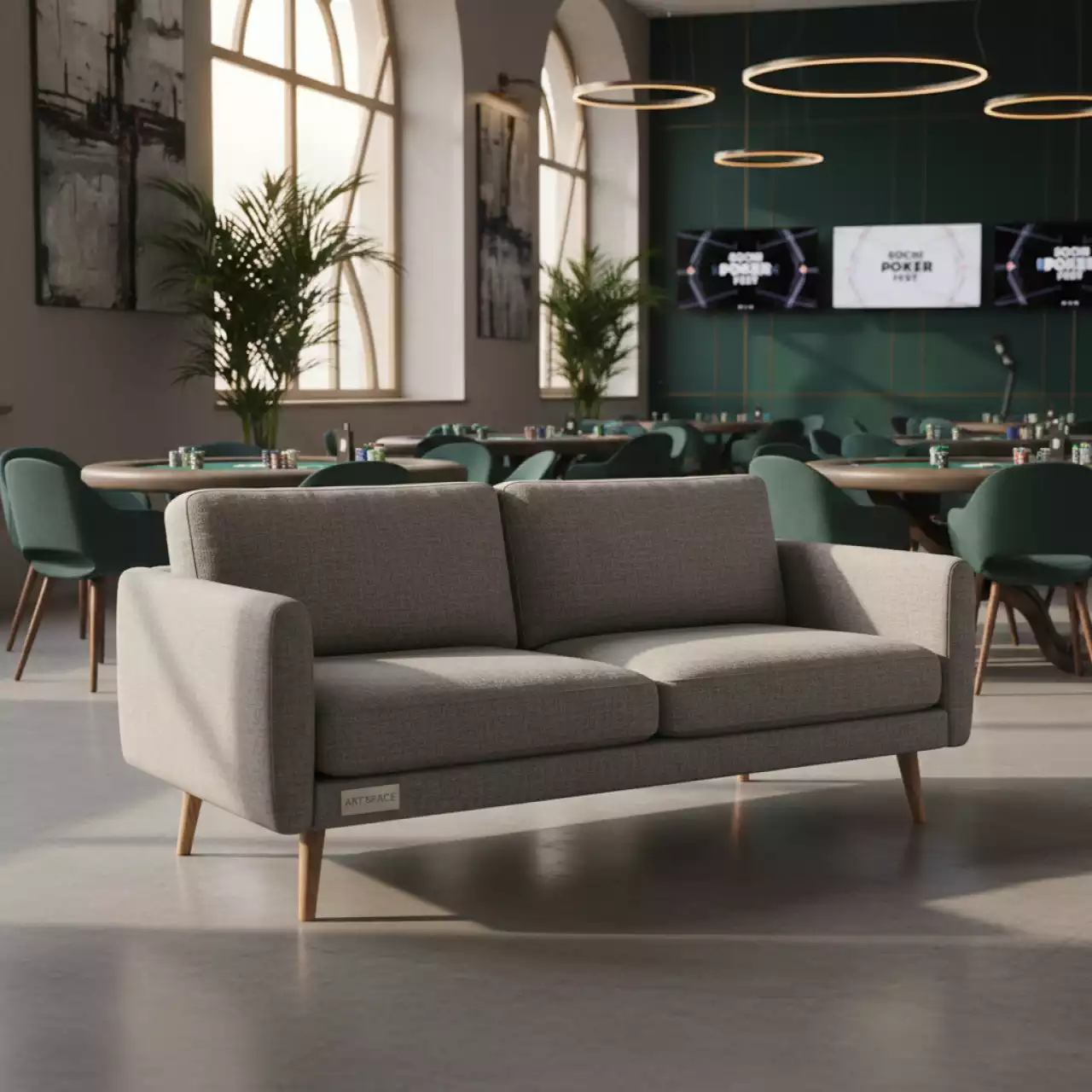 Аренда Диван двухместный Arizona Grey в санатории «Октябрьский» — ART SPACE