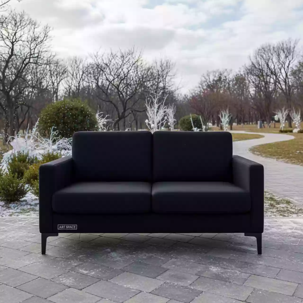 Аренда Диван двухместный черный Arizona в парке «Ривьера» — ART SPACE