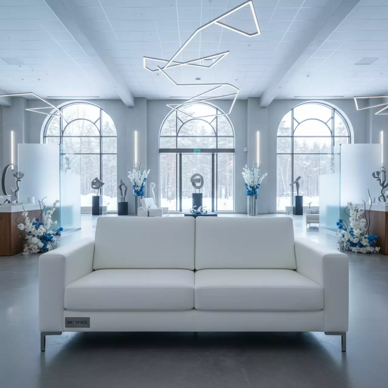 Аренда Диван двухместный Erwin белый в санатории «Русь» — ART SPACE