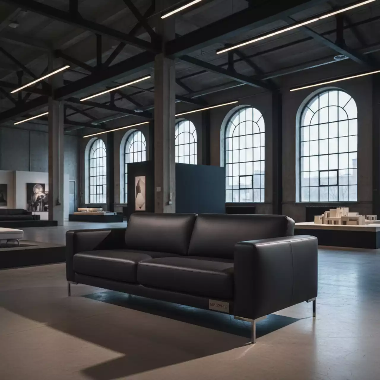 Аренда Диван двухместный Erwin R4E 00172 черный в санатории «Заполярье» — ART SPACE