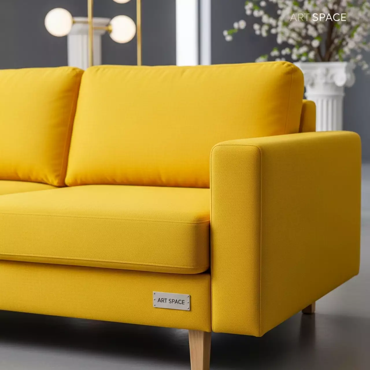 Аренда Диван двухместный klippan желтый в Omega Sirius — ART SPACE