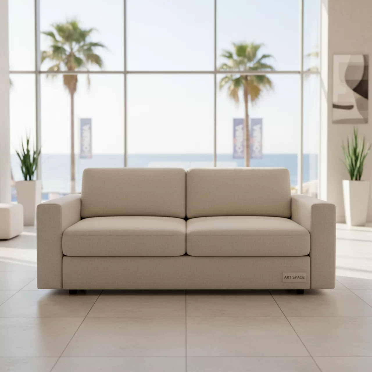 Аренда Диван двухместный Klobo бежевый в City Park Hotel Sochi — ART SPACE
