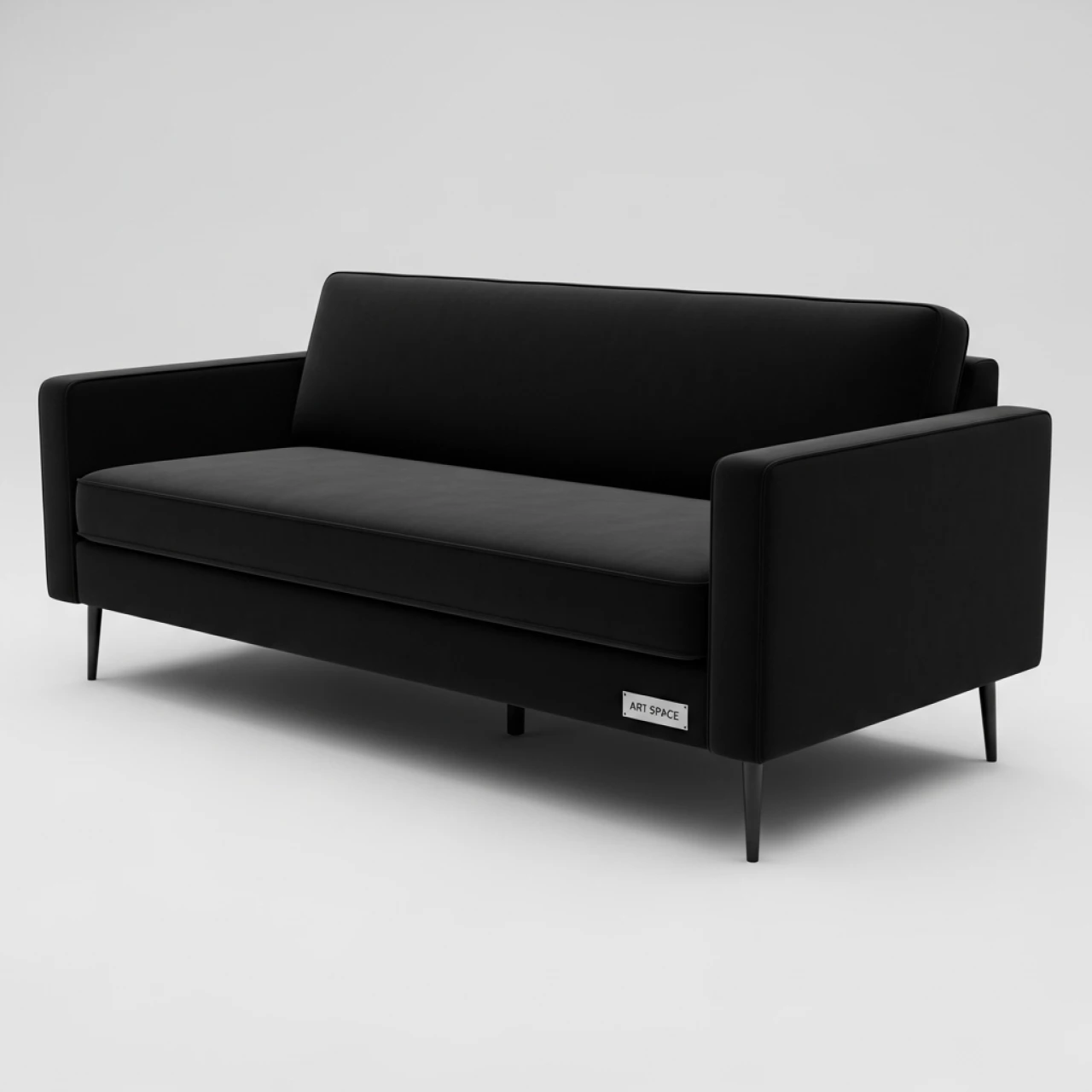 Аренда Диван двухместный Orion черный вельвет в Ледовом дворце «Айсберг» — ART SPACE