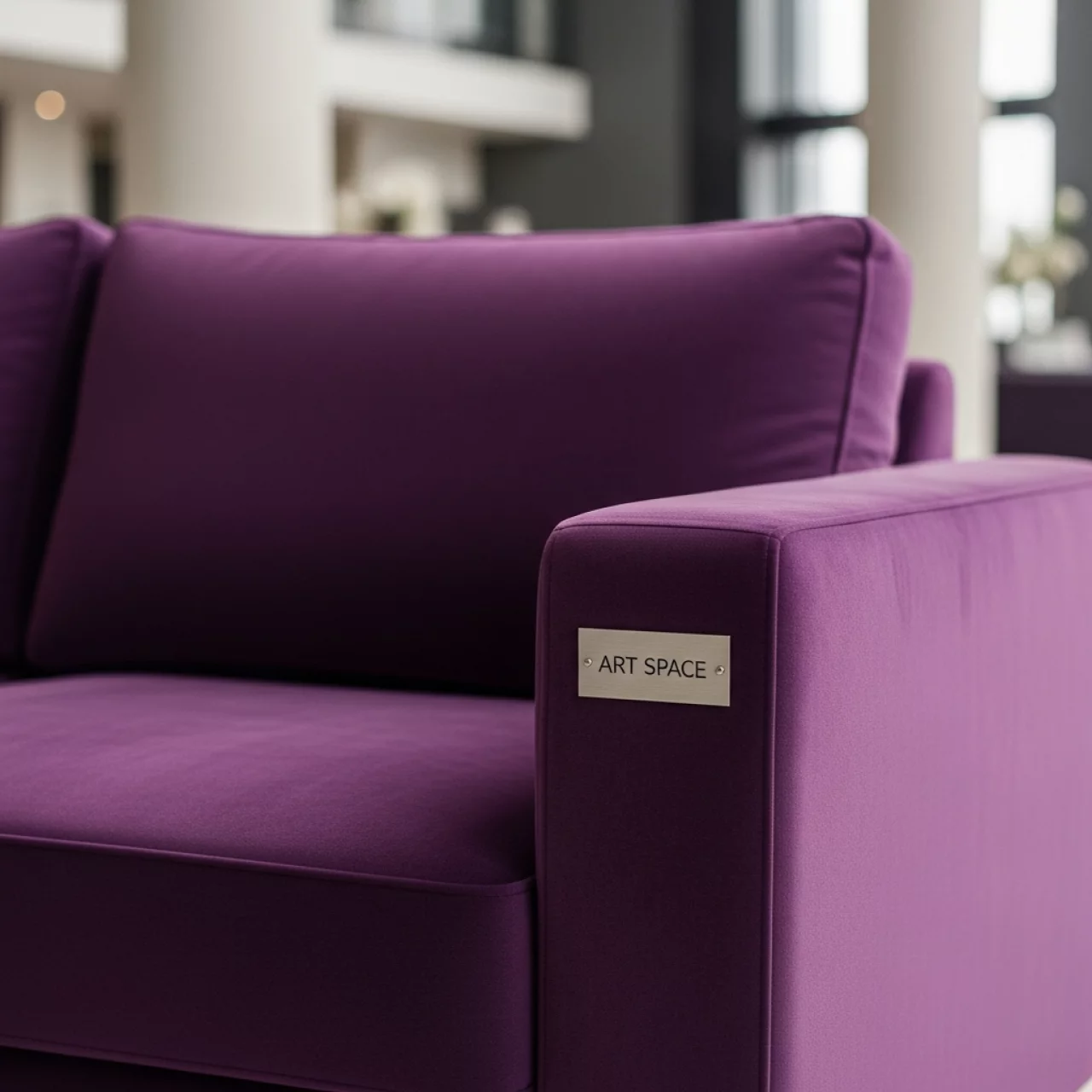 Аренда Диван двухместный Orion фиолетовый вельвет в Radisson Collection Paradise — ART SPACE