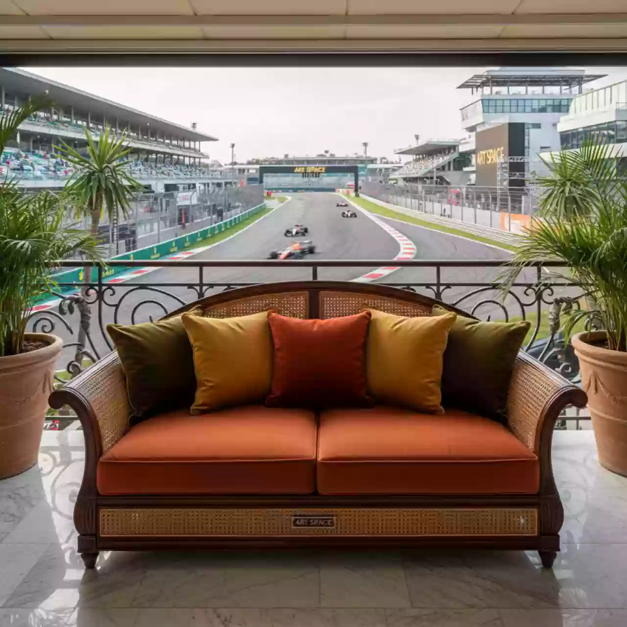 Аренда Диван двухместный плетёный с подушками Heron в ресторане «Sanremo» — ART SPACE