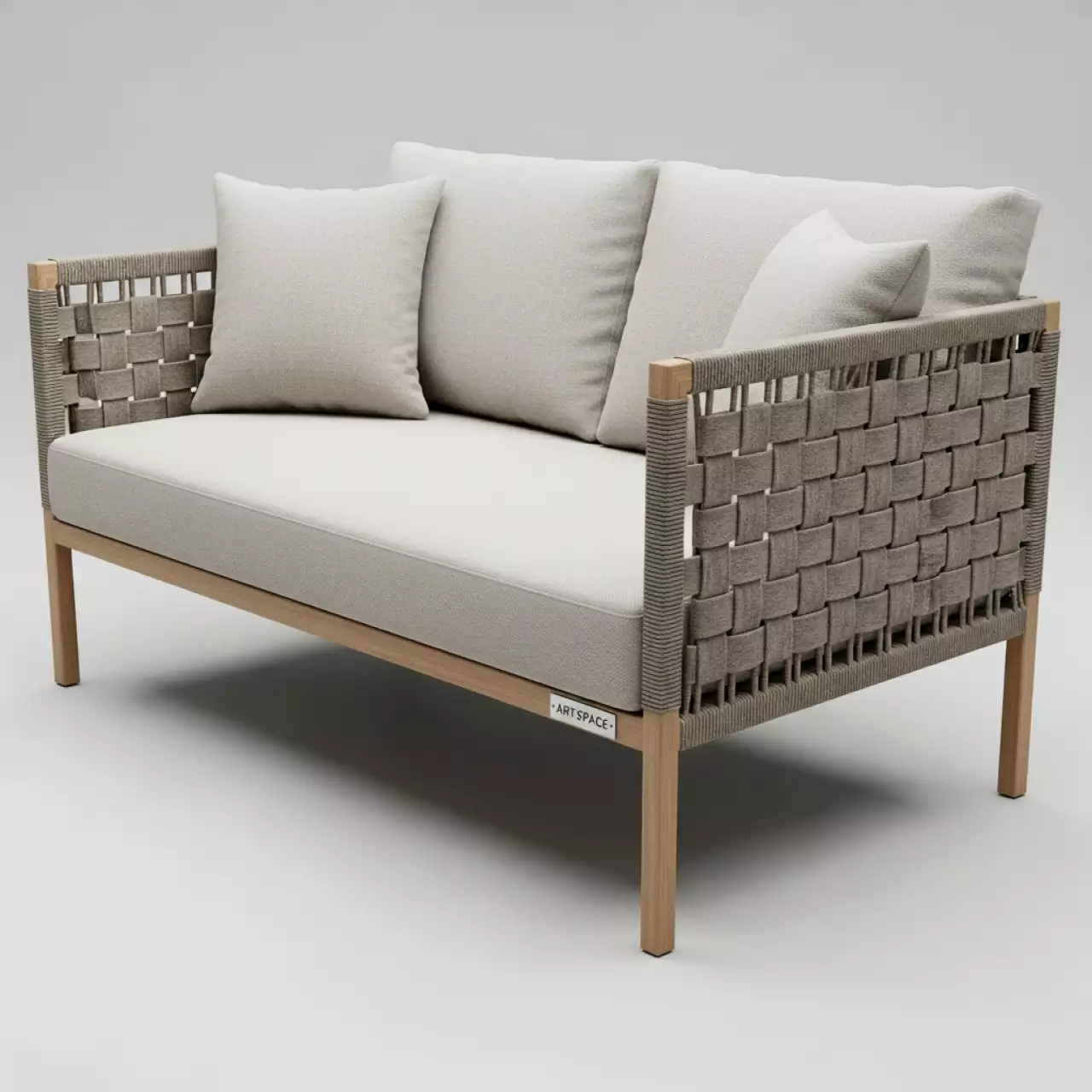 Аренда Диван двухместный плетеный Weave с подушками в Bridge Resort — ART SPACE