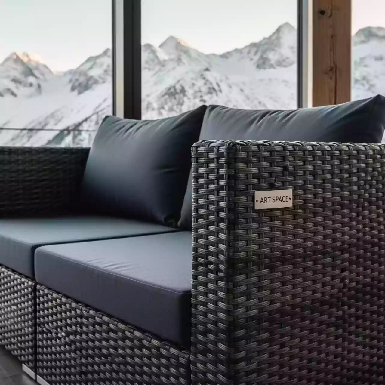 Аренда Диван двухместный Равелло плетеный в Поляна 1389 Отель и Спа — ART SPACE