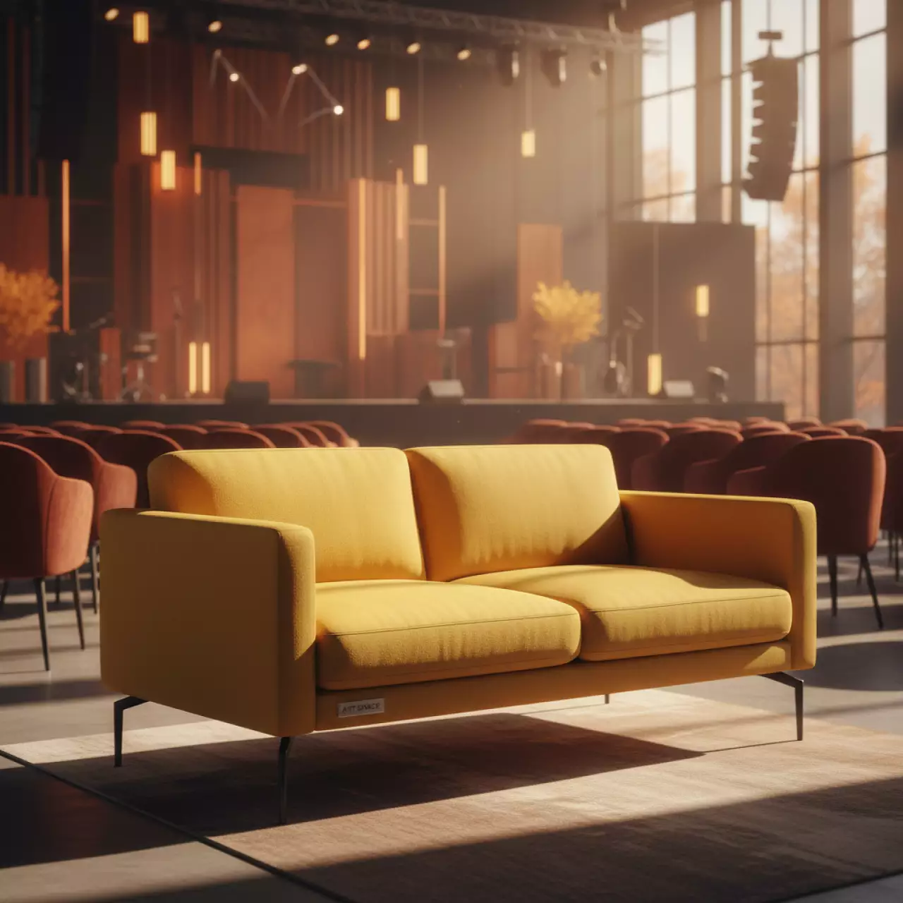 Аренда Диван двухместный Rotterdam Amarillo в конгресс-холле отеля Жемчужина — ART SPACE