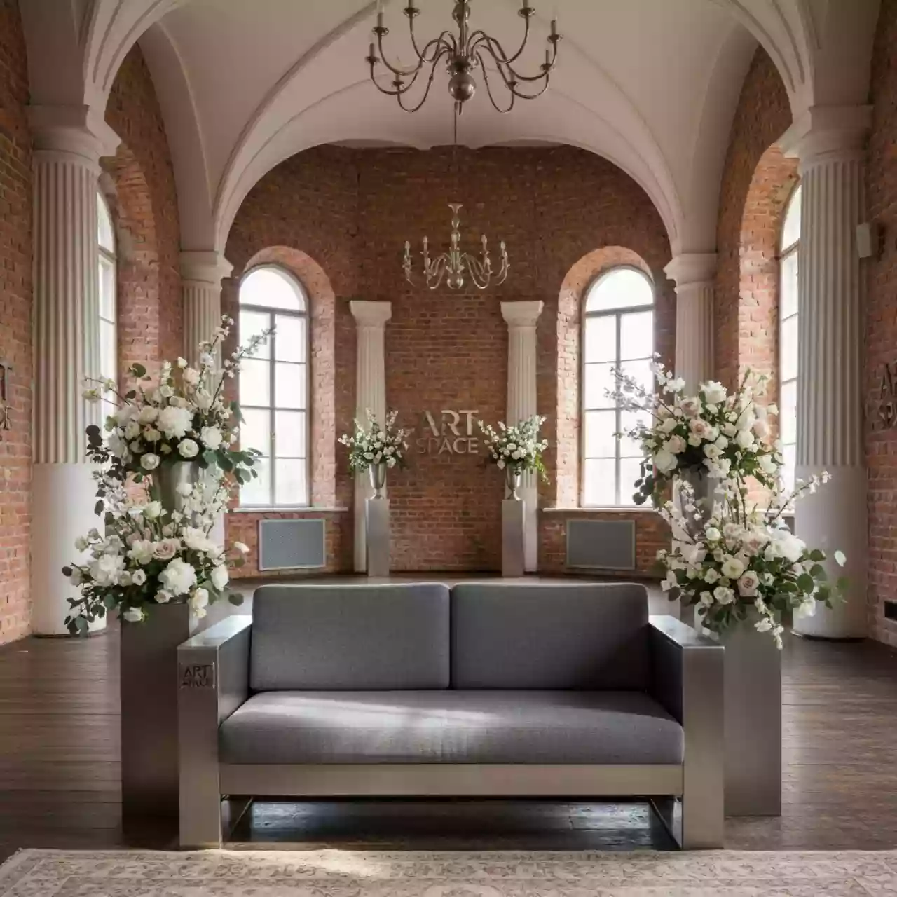 Аренда Диван двухместный серый DECO в усадьбе Голицына — ART SPACE