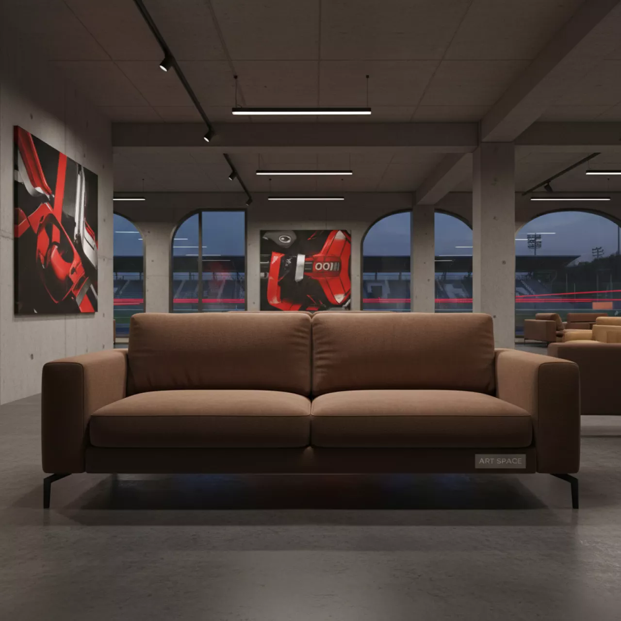 Аренда Диван Хелиа коричневый 2600 в Red Arena — ART SPACE