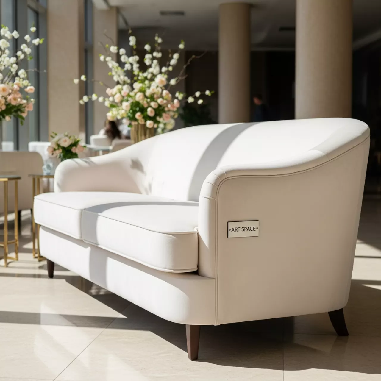 Аренда Диван Хелиа молочный в Маринс Парк Отеле — ART SPACE