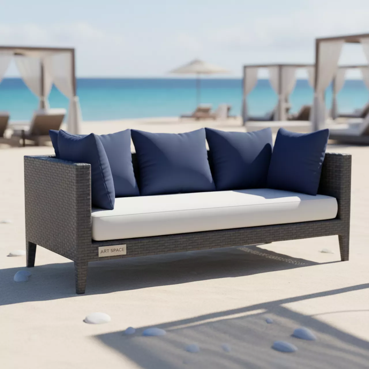Аренда Диван из искусственного ротанга на пляже «Ривьера» — ART SPACE