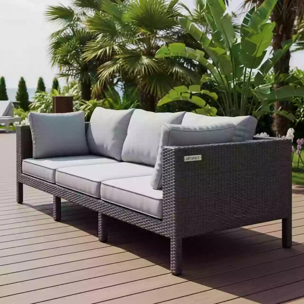 Аренда Диван из искусственного ротанга YH C3093W в санатории «Сочи» — ART SPACE