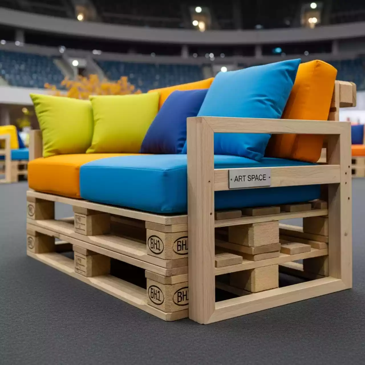 Аренда Диван из паллет Wood на арене «Фишт» — ART SPACE