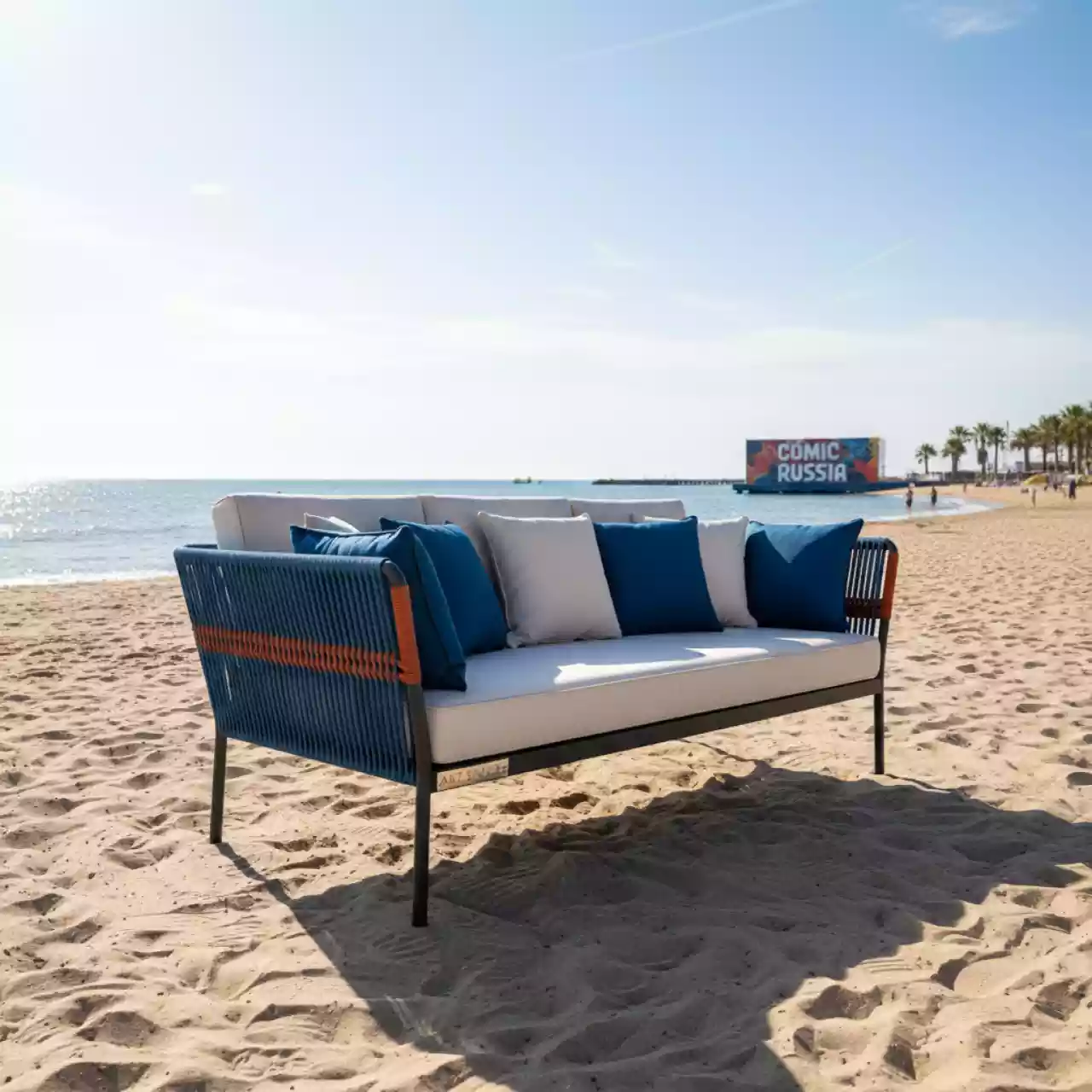 Аренда Диван качели плетеные Daisy Rope на пляже «Мандарин» — ART SPACE