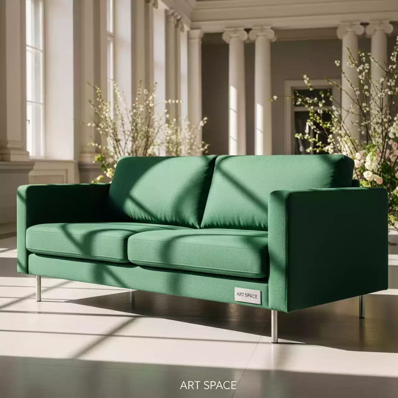 Аренда Диван Klippan двухместный зеленый в санатории «Металлург» — ART SPACE