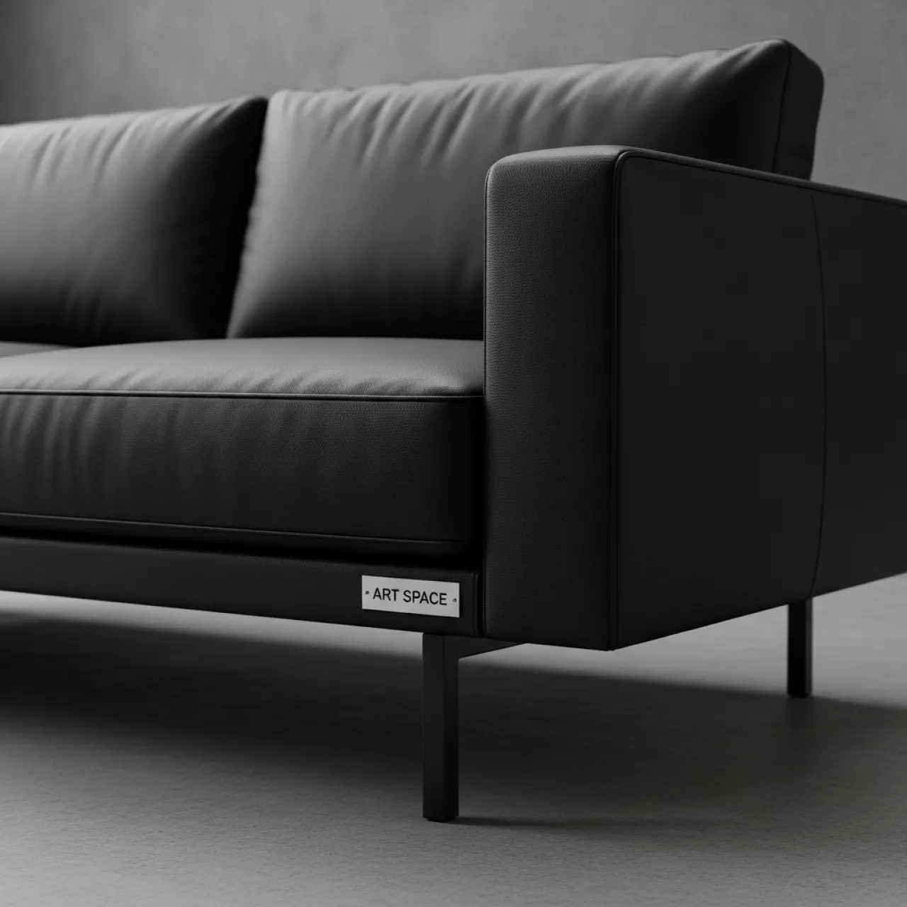 Аренда Диван Klippan натуральная кожа черный на Сочи Автодроме — ART SPACE