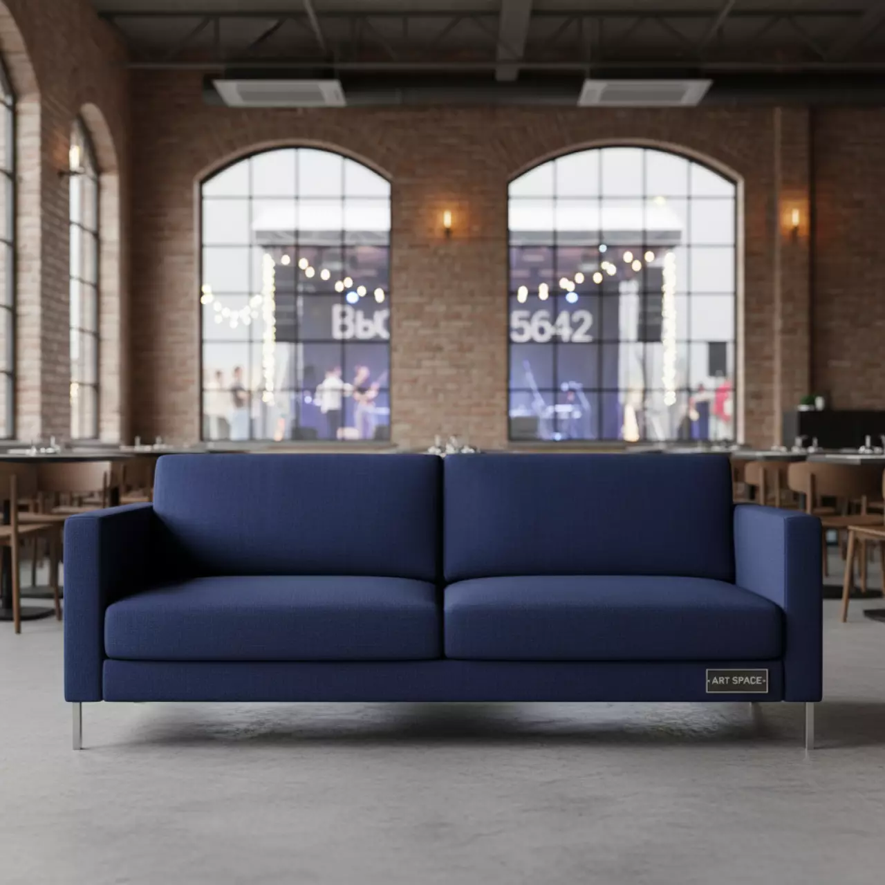 Аренда Диван Klippan синий в ресторане «Высота 5642» — ART SPACE