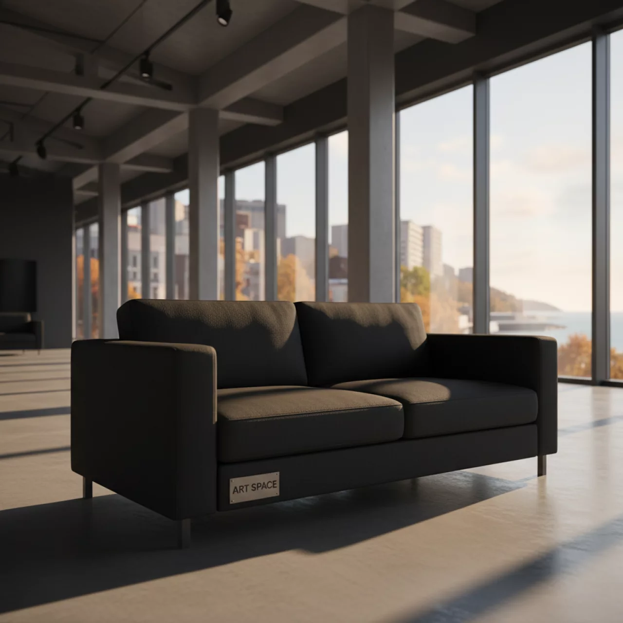 Аренда Диван Klippan тканевый черный в Pullman Sochi Centre — ART SPACE